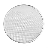 Perforierte Pizzablech, Aluminium-Backblech mit knusprigem Krustengitter, nicht Ofenscheibe, runde Drahtrostplatte für den gewerblichen Gebrauch, wiederverwendbarer Toastbäcker, für Küche (33 cm)