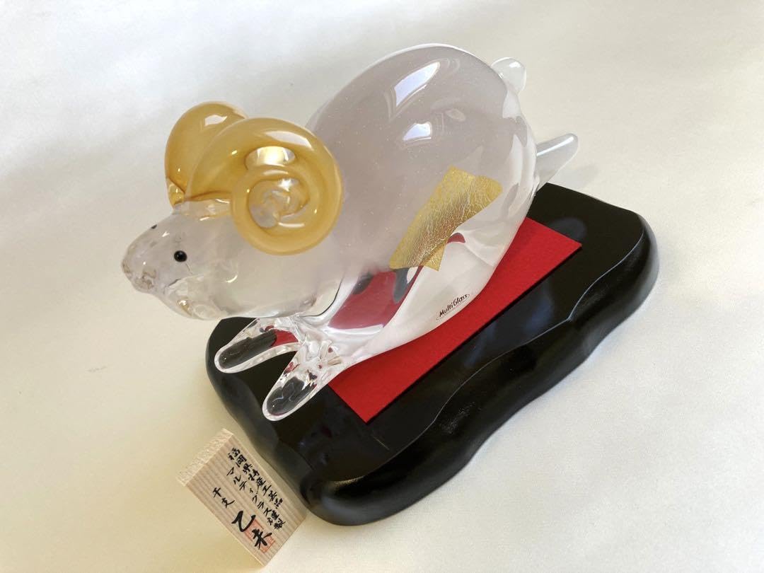 Amazon.co.jp: Multi Glass マルティグラス 乙未 白 羊 ひつじ 干支