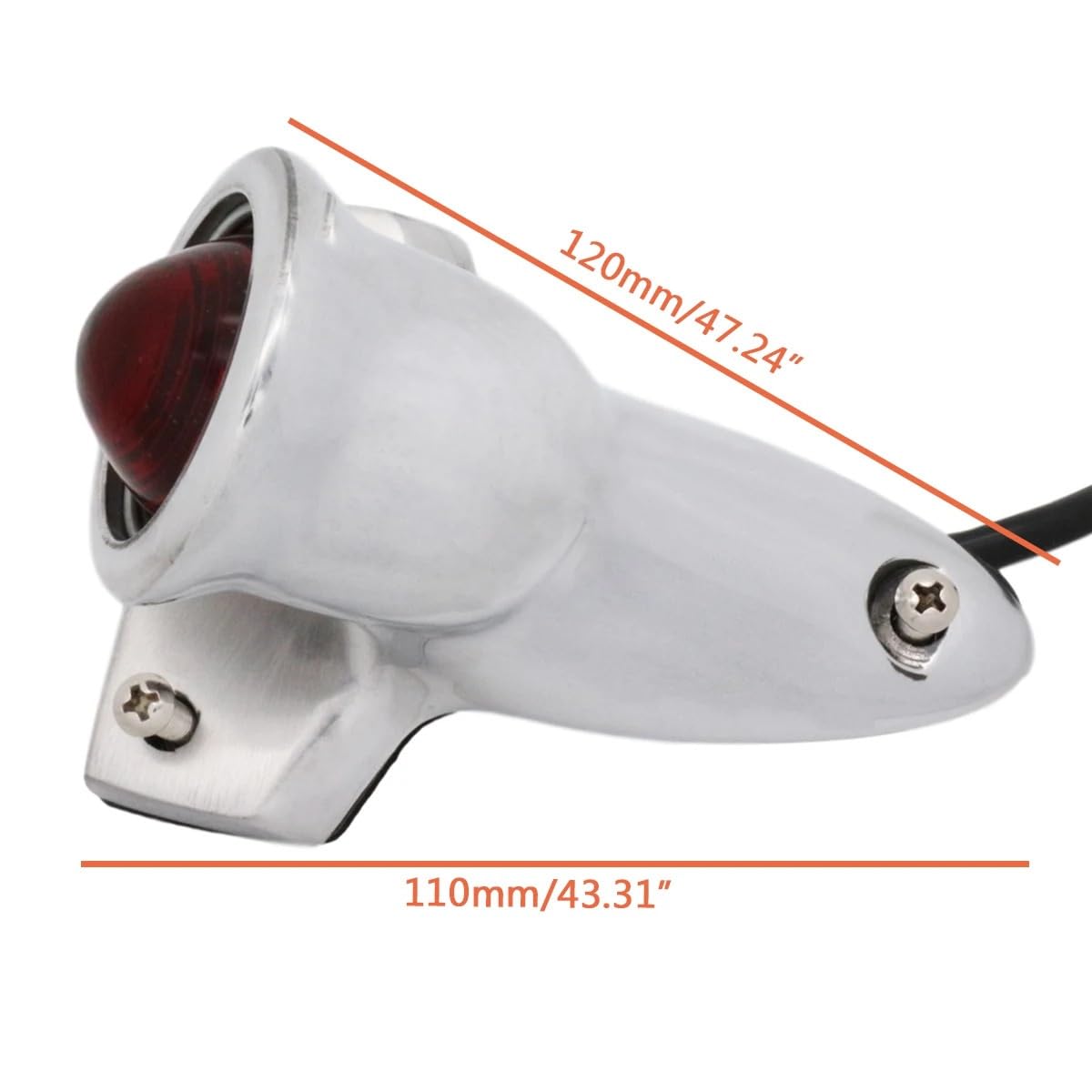 Motocyklowe światła światło hamowania Do tylnego światła hamowania | Motocyklowe Vintage Old School tylne światła tylne światła motocyklowe(Polish Red LED)