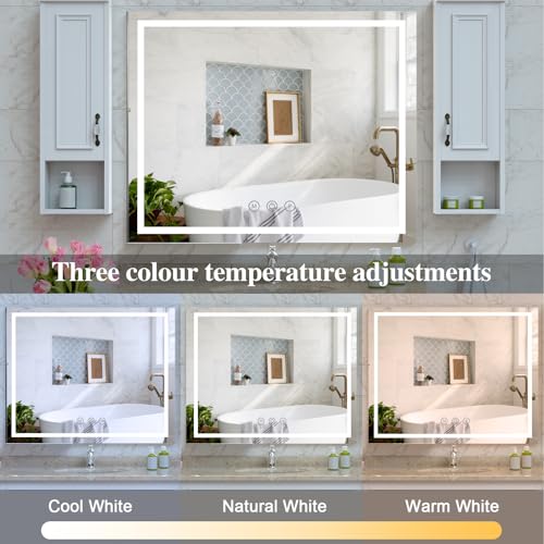 LED Lighted Hollywood Vanity Mirror with 10X Magnification - White
