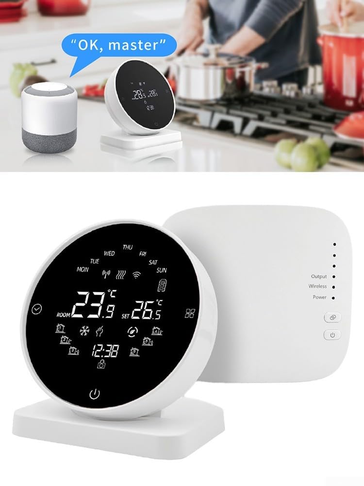 Tuya Thermostat mural pour chaudière intelligente avec écran LCD (pas de