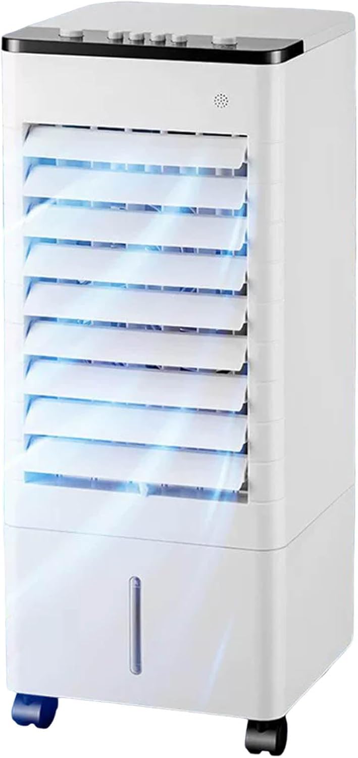 ZHENCHAO Ductless Portable Air Conditioner, Air Cooler with 9L Water Tank, Remote Control, 3-Speed Fan, 15H Timer and Smart Auto Shut-Off for Room, Office