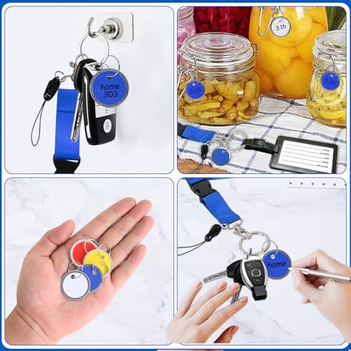 Image of Neck Lanyard with Release Buckle 4 Pack, Key Tags Rings Chain 4 Colors, for Phone,ID Badge Holder, Keys, Women Men Cruises Ships Nurse Doctor Office Gifts