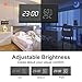Wooden Digital Alarm Clock, LED Digital Clock with 3 Modes, Acoustic Control Clock with Time Temperature and Humidity, 3 Levels Adjustable Brightness