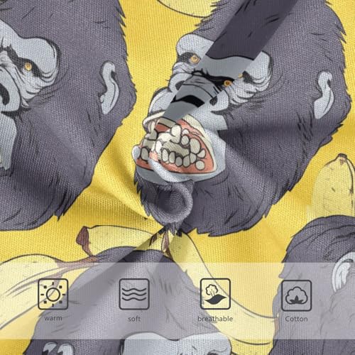 Wusikd Gorilla Banana Girls' Underwear Cotton Yellow Girls Briefs Soft Toddler Underwear 2T3