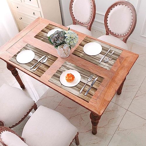 Sets de table durables en PVC tissé avec finition premium chic - 4