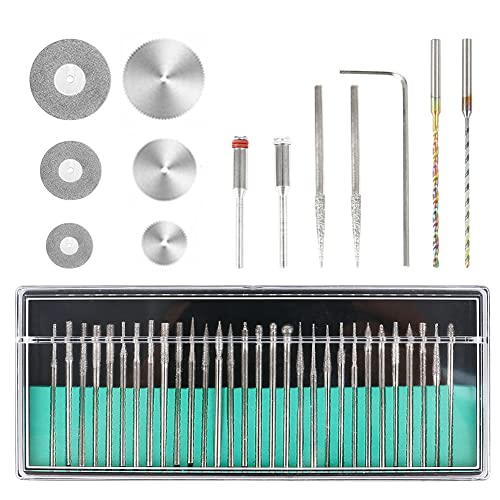 Kit d'outils de gravure électrique Micro graveur Stylo de gravure DIY Outil rotatif pour sculpture, verre, bois, métal, pierre, plastique, céramique, bijoux (accessoires perceuses) Cover