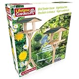 Lifetime Garden - Domek dla ptaków ze stojakiem - 115 x 35 x 35 cm - karmnik dla ptaków - do ogrodu i na balkon