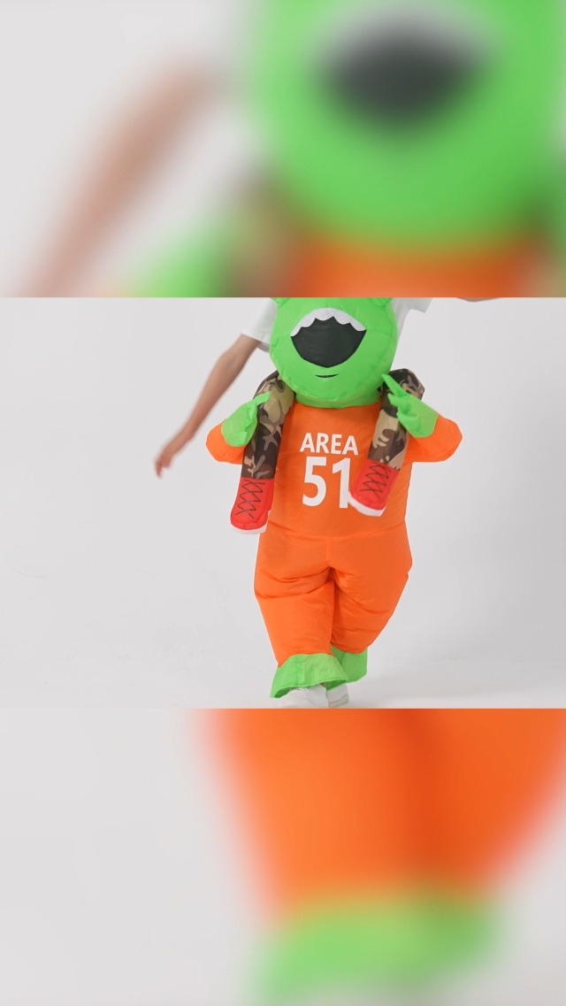 Disfraz inflable de alienígena para niños y adolescentes miniatura 7