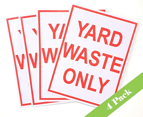 ZAEO Yard - Adhesivo para basura, latas de basura y recipientes - 8 pulgadas x 6 pulgadas (rojo, 4)