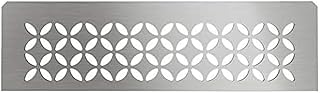 Schluter Rectangular Shelf for Prefabricated Kerdi Board SN/-SNLT Niches - 4mm Thick, Floral Design, Stainless Steel Material, Brushed Stainless Steel Finish - SNS1D5EB