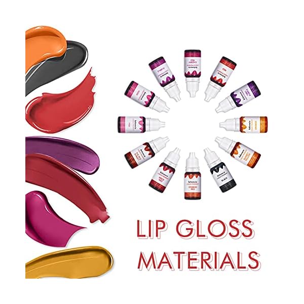 12 Colors Liquid Lip Gloss Pigment Set, DIY Lipstick Liquid Pigment Set