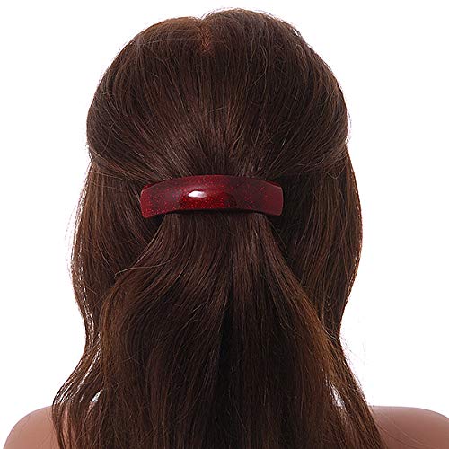 Pasador de acrílico cuadrado Avalaya de 90 mm para sujetar cabello grueso sin tirones 2