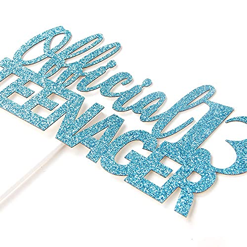 Image of FestikoBlue Giltter Happy 13th Birthday Cake Topper - 13th Birthday Party Decorations for Teens, 13th Birthday Cake Decorations