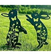 Amazon.com: Doesen Metal Bunny Garden Decor, 17