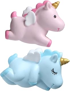 Unicorn Shaped Refrigerator Magnets Set of 2, Cartoon Magnetic Fridge Decals, Decorative Magnetic Stickers for Home Kitchen and Office Use