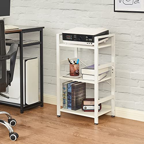 BEWISHOME 3 Tier Bookshelf, White Small Bookshelf for Small Spaces, Short Wooden Storage Bookcase with Metal Frame for Bedroom Living Room and Home Office JCJ62W BEWISHOME 3 Tier Bookshelf, White Small Bookshelf for Small Spaces, Short Wooden Storage Bookcase with Metal Frame for Bedroom Living Room and Home Office JCJ62W