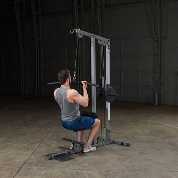 Body-Solid (GLM85B Pro LAT Machine Sculpt a Stronger, Space-Saving and Back Exercise Weight Machine Home Gym Equipment