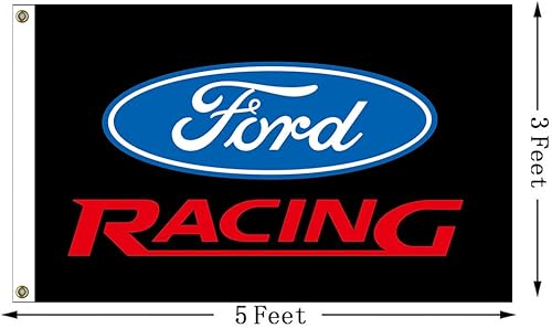 Miniatura 4 de Bandera de Ford Racing, pancarta de coche de 3 x 5 pies con 2 ojales de latón para decoración de dormitorio universitario, al aire libre, regalo,
