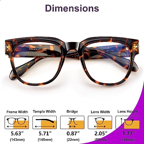 Image of VISOONE Square TR90 Blue Light Blocking Glasses with Anti Glare Computer Glass Woman and Men SAGE
