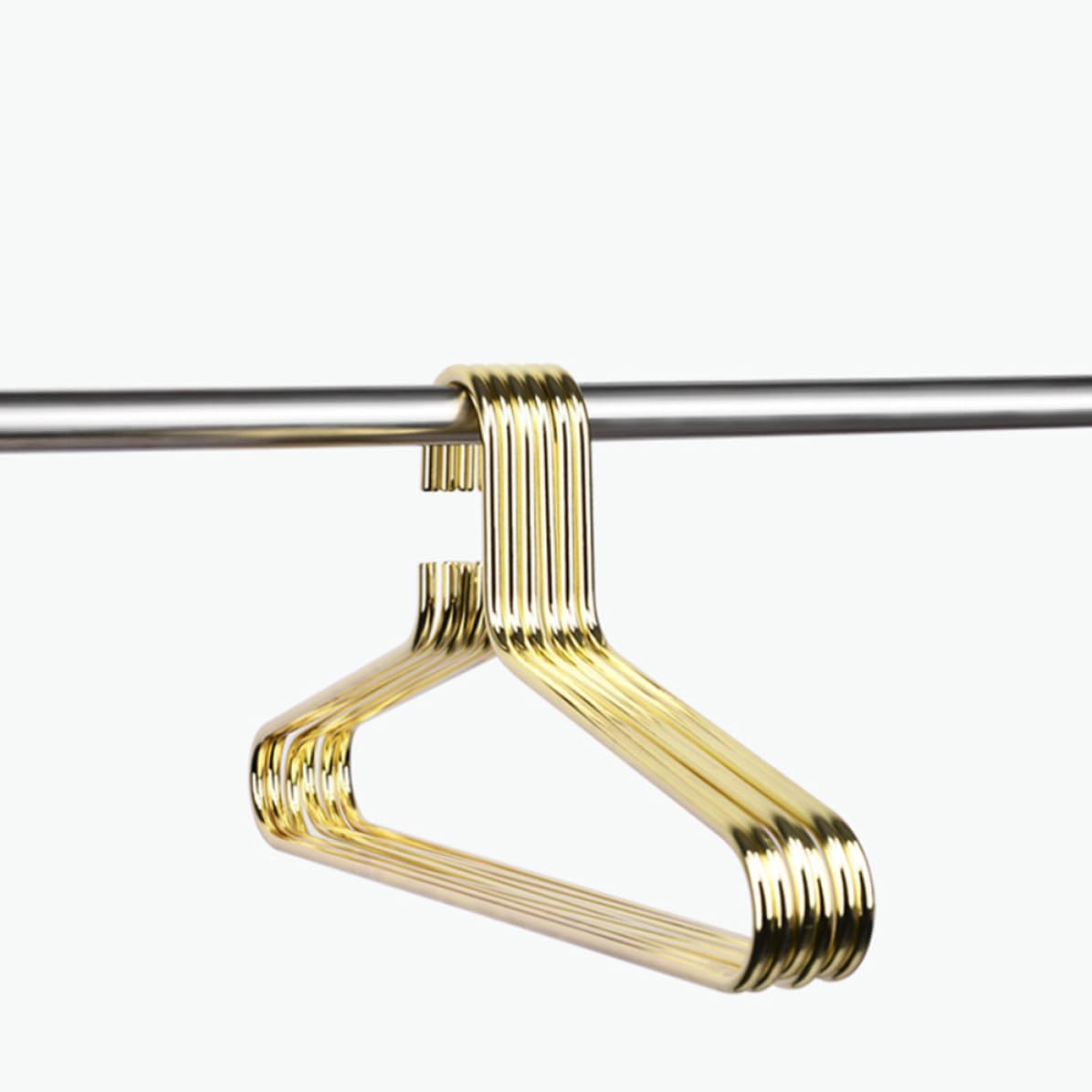 Gold Iron Open Coat Hangers, Thick Non Trace Wardrobe Hangers
