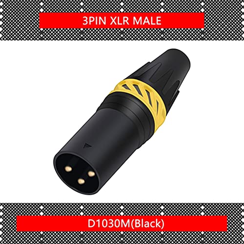Cable XLR macho a hembra de 3 pines adaptador enchufe de audio extensión negro 3