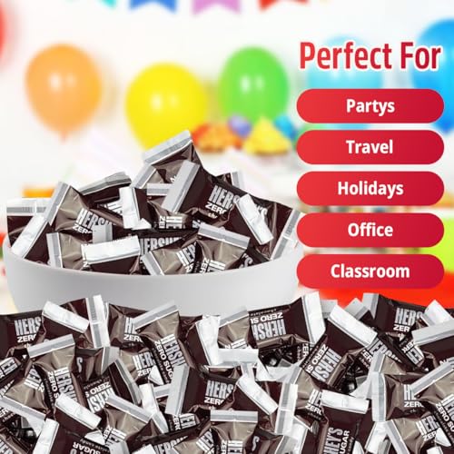 Zero Sugar Milk Chocolate Candy - 3 Bags (5.1 oz Each) - Mini Chocolate Bar Individually Wrapped - Delicious Sugarless Candy & Guilt-Free Sweet Treat