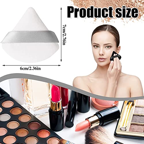 8 Pcs Triangle Powder Puffs, Reusable Triangle Sponges with Strap - Image 2