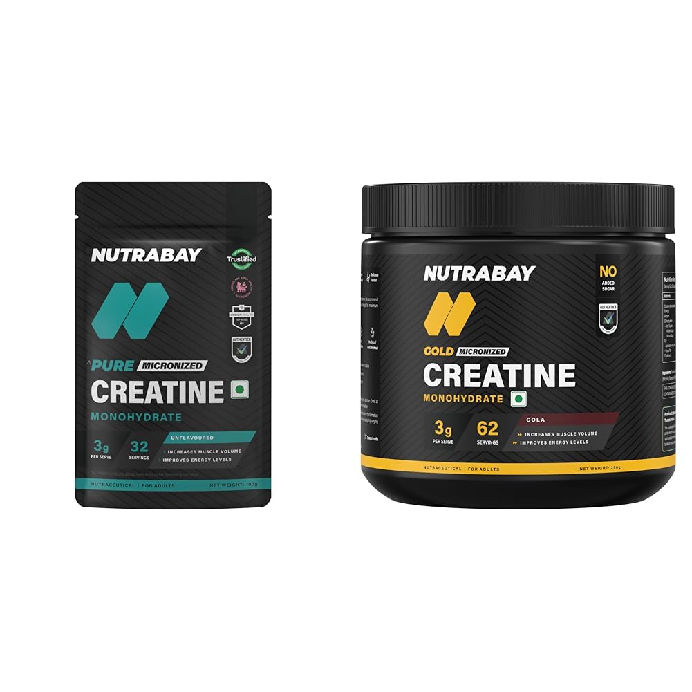 Nutrabay Pure Micronised Creatine Monohydrate Powder 3000 mg/Serving – Pre/Post Workout Supplement | Nutrabay Gold Micronised Creatine Monohydrate Powder 3000mg Creatine per Serving, NABL Lab Tested-image-10
