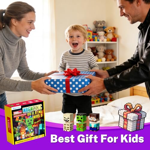 KILOUXEN 200PCS Magnetic Building Blocks,Learning Sensory Toys for Kids Ages 4-12,STEM Toys Educational Magnet Cubes, Birthday Gifts for Boys & Girls - Image 9