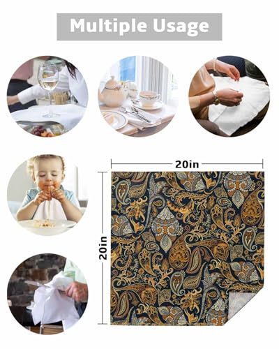 Servilletas de Tela Boho Floral Set de 4 20x20 pulg miniatura 6