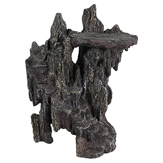 Penn-Plax Reptology Shale Step Ledge Cave Hideout - Aquarium & Terrarium Decoration - for Fish, Reptiles, Amphibians, and Small Animals - Large 2 (REP189)