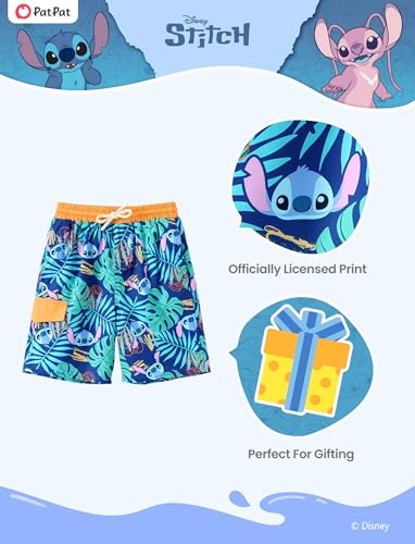 Image of Disney Stitch Spiderman Cars Winnie Toy Story Boy Swim Trunks UPF 50+Swim Shorts Compression Liner & Quick-Dry &Pockets 2-13Y