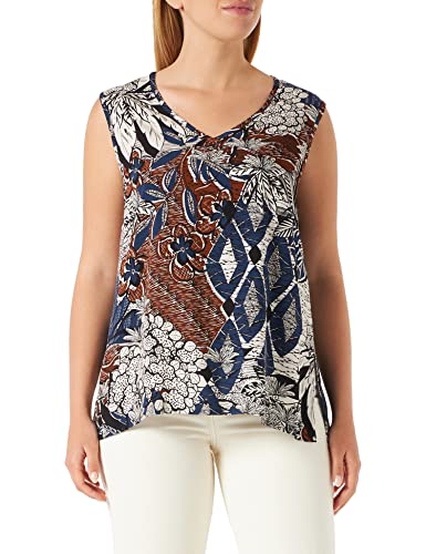 NAULOVER/Top sin Mangas Cuello Pico Estampado (40)