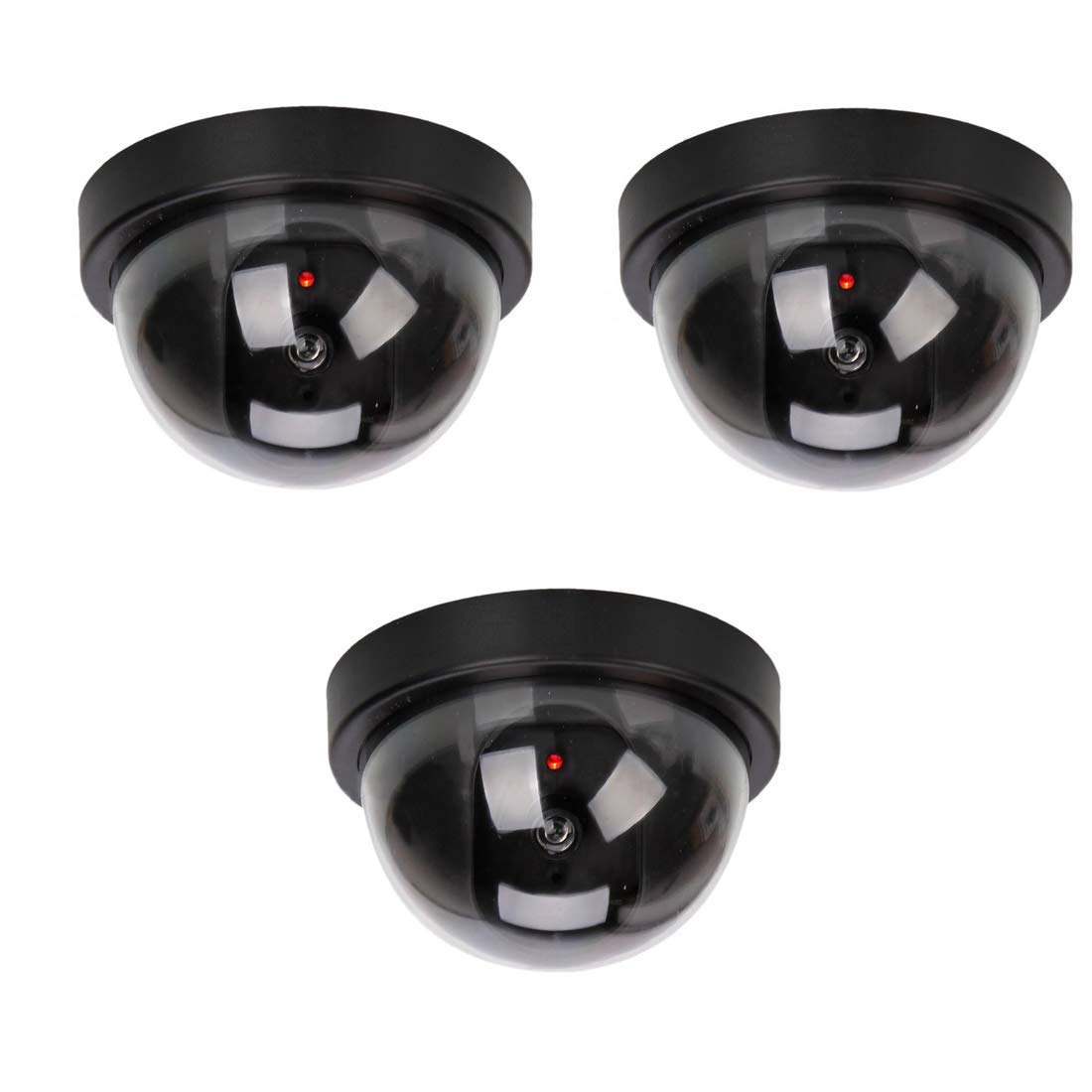 Aqtus 3PCS Dummy Security CCTV Dome Camera with Fake Flashing Red Led Light-picture-19