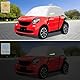 Halbgarage Autoabdeckung für Benz Smart Fortwo 2006-2025, Wasserdicht Sonnenschutz Thermomatten, Atmungsaktiv Autoplane Regen Sonne Schnee Auto Abdeckplane Abdeckung (Silber)
