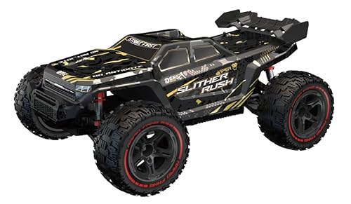 DEERC 209E 1:10 Fast Brushless RC Car for Adults & Boys, 60+ KMH High Speed 4WD Off-Road Remote Control Truck with 2 x 3S Batteries & Extra Swing Arms, Hobby Grade Racing Car, RC Crawler Gift