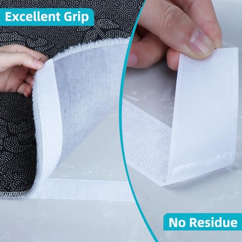Image of Hook and Loop Tape, 0.8inX9.84FT，Strong Self-Adhesive Hook and Loop Tape Self-Adhesive Heavy Duty Strap for Family Sofa Cushions, Free Cutting White