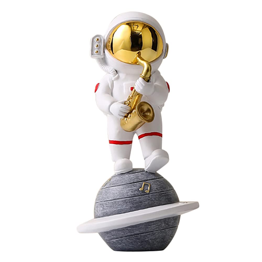 Zunedhys Astronauta Esculturas Resina Música Astronauta DeCor en Casa Figuras Oficina Decoración Casa Astronauta B
