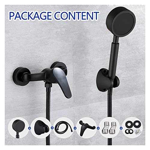 Ensemble de douche noir mat LY09-2 mitigeur eau chaude froide - 6