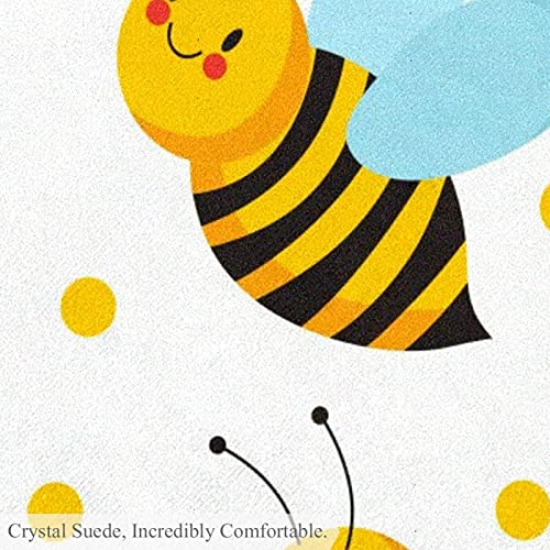 Tapis rond abeille de dessin animé 70cm aux finitions soignées et lavable
