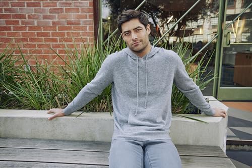 BEYOND FASHION Men's Sweater Pocket Hoodie Pullover - 100% Pure Cashmere4