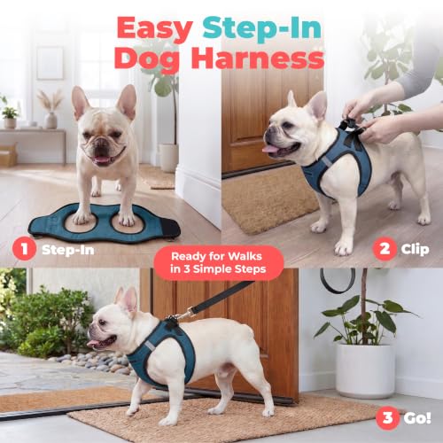 Image of Voyager Step-in Air Dog Vest Harness - Blue /Black Trim, XX-Small