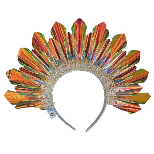 Bandeau à LED réfléchissant arc-en-ciel accessoire cheveux pour festival disco