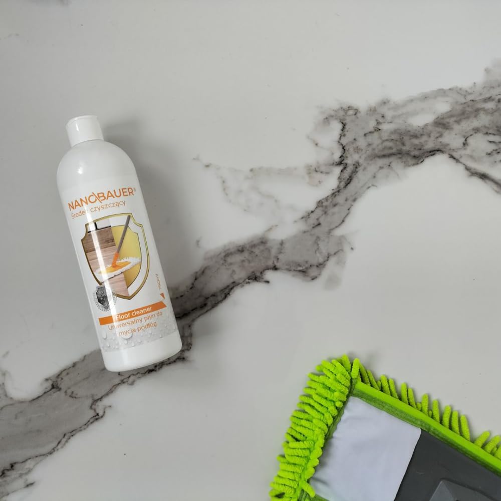 Środek czyszczący do kabin prysznicowych i Płyn do podłóg | NANOBAUER Shower Cleaner 750 ml i Floor Cleaner 750 ml | Środek do usuwania kamienia Płyn do czyszczenia podłóg