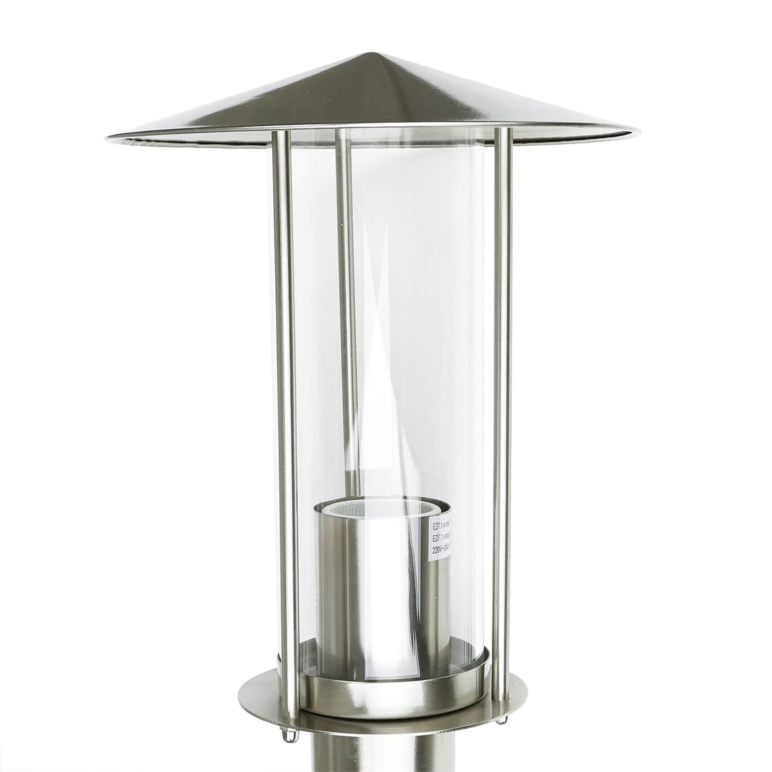 Licht-Erlebnisse Außenleuchte Wand mit Bewegungsmelder IP44 aus Edelstahl & Glas E27 einstellbar maritimes Design Wandlampe Laterne Hof Außenlampe mit Sensor