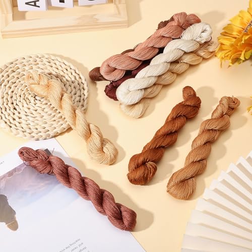 Hilos para bordado sashiko multicolor 9 piezas 100 m miniatura 5