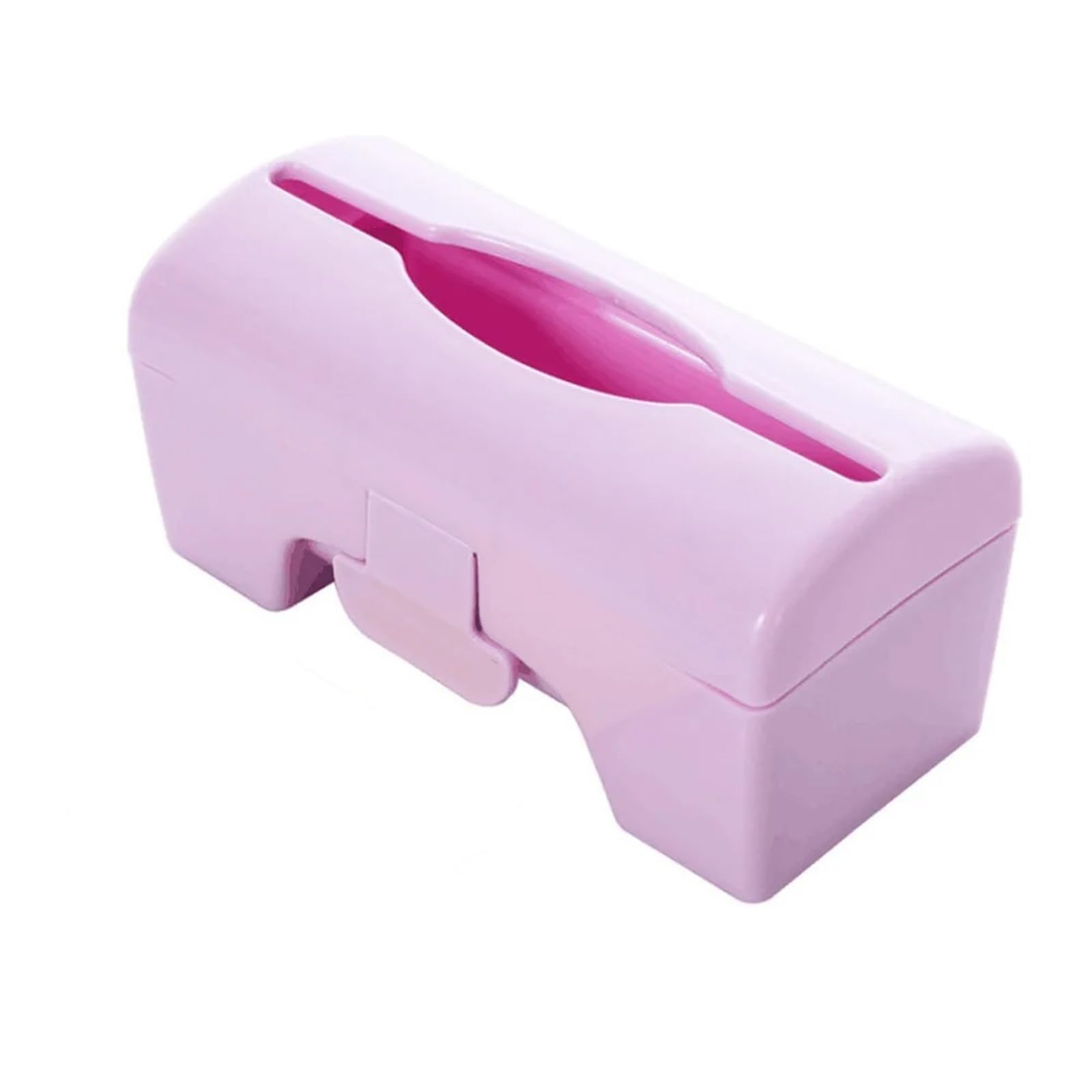Caja de Almacenamiento Bolsas Basura, dispensador for Cocina, baño, Soporte for comestibles montado en la Pared, contenedor plástico for, 5 uds(Pink)
