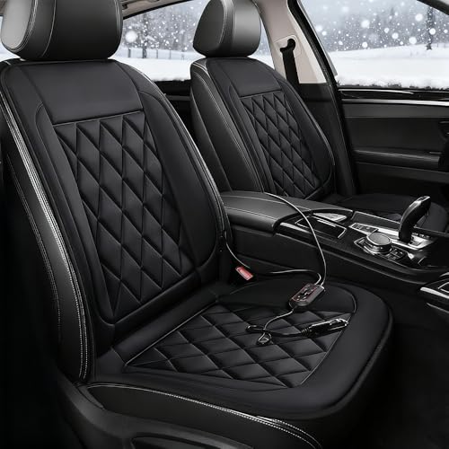 KHDWOB Funda Asiento Coche para Nissan Altima Altima Hybrid Cube Juke Kicks Leaf Murano Rogue Rogue Hybrid, Calentamiento RáPido Cojín Calefactable para Asiento De Coche para Conductor y Pasajero