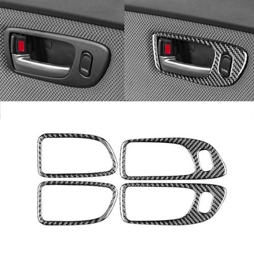 HEMERAY Real Carbon Fiber Car Inner Door Handle Cover Trims